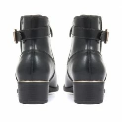 Pavers Women's Gold Buckle Heeled Ankle Boots - WOIL34017 / 320 403 / 320 403