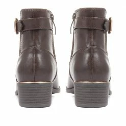 Pavers Women's Gold Buckle Heeled Ankle Boots - WOIL34017 / 320 403 / 320 403