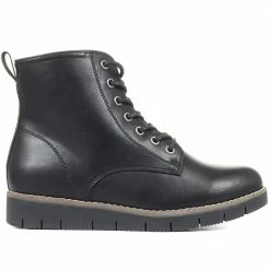 Pavers Faux Leather Lace Up Boots - WBINS34139 / 320 799 8 Pavers Faux Leather Lace Up Boots - WBINS34139 / 320 799
