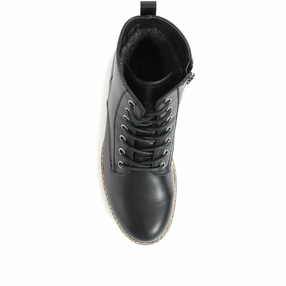Pavers Faux Leather Lace Up Boots - WBINS34139 / 320 799 5 Pavers Faux Leather Lace Up Boots - WBINS34139 / 320 799