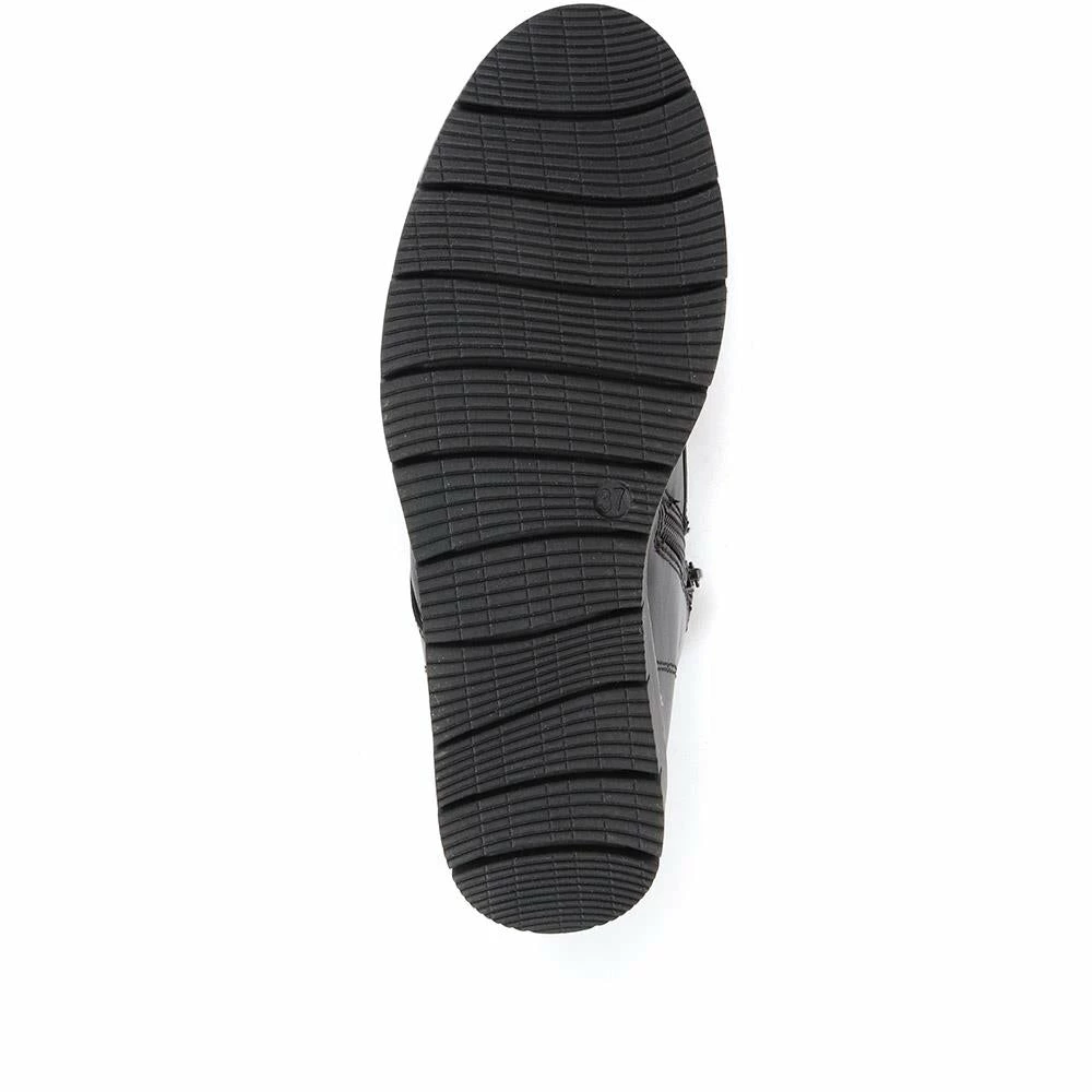 Pavers Faux Leather Lace Up Boots - WBINS34139 / 320 799 6 Pavers Faux Leather Lace Up Boots - WBINS34139 / 320 799