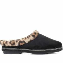 Pavers Faux Fur Trimmed Mule Slippers - RELAX34011 / 320 661 20 Pavers Faux Fur Trimmed Mule Slippers - RELAX34011 / 320 661