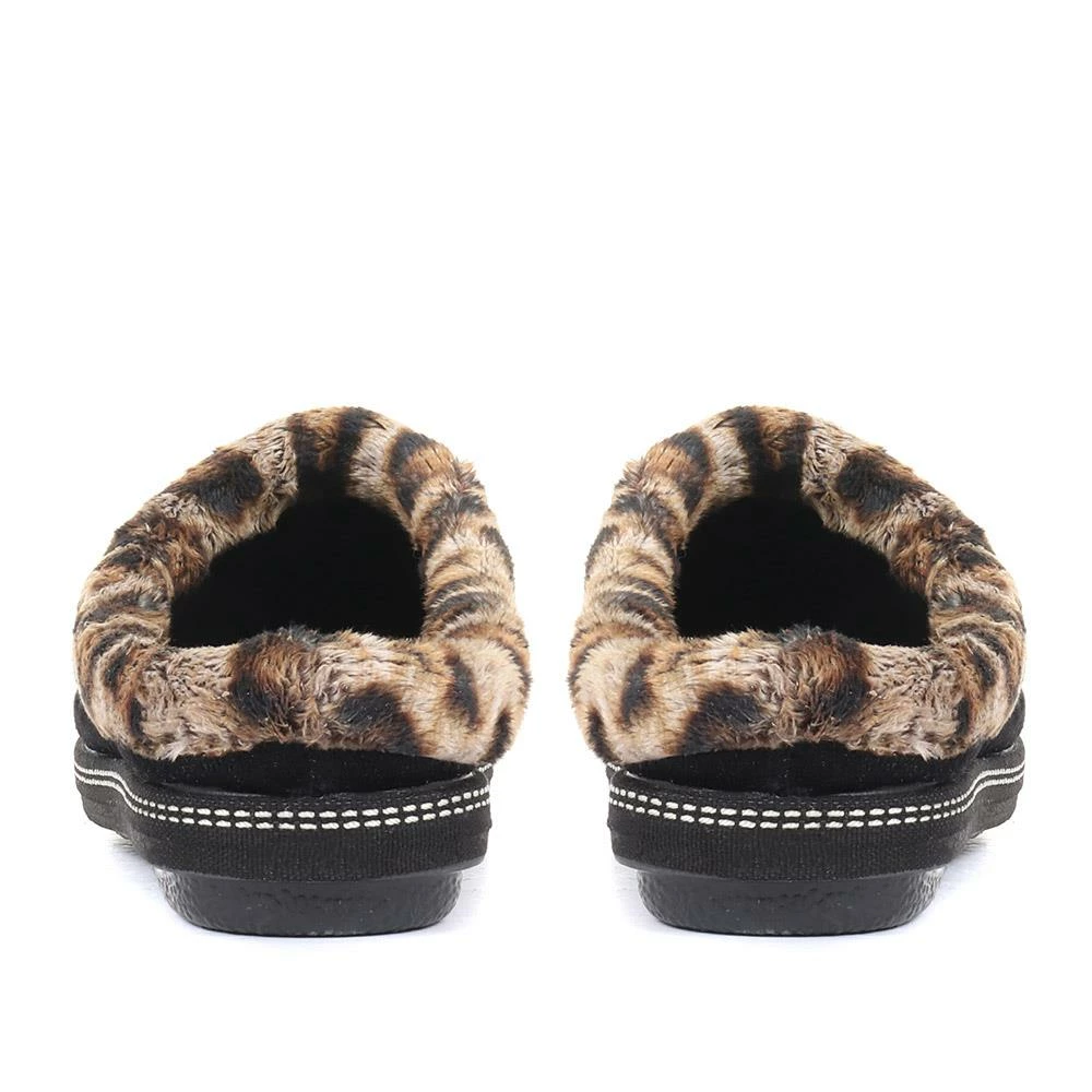 Pavers Faux Fur Trimmed Mule Slippers - RELAX34011 / 320 661 6 Pavers Faux Fur Trimmed Mule Slippers - RELAX34011 / 320 661