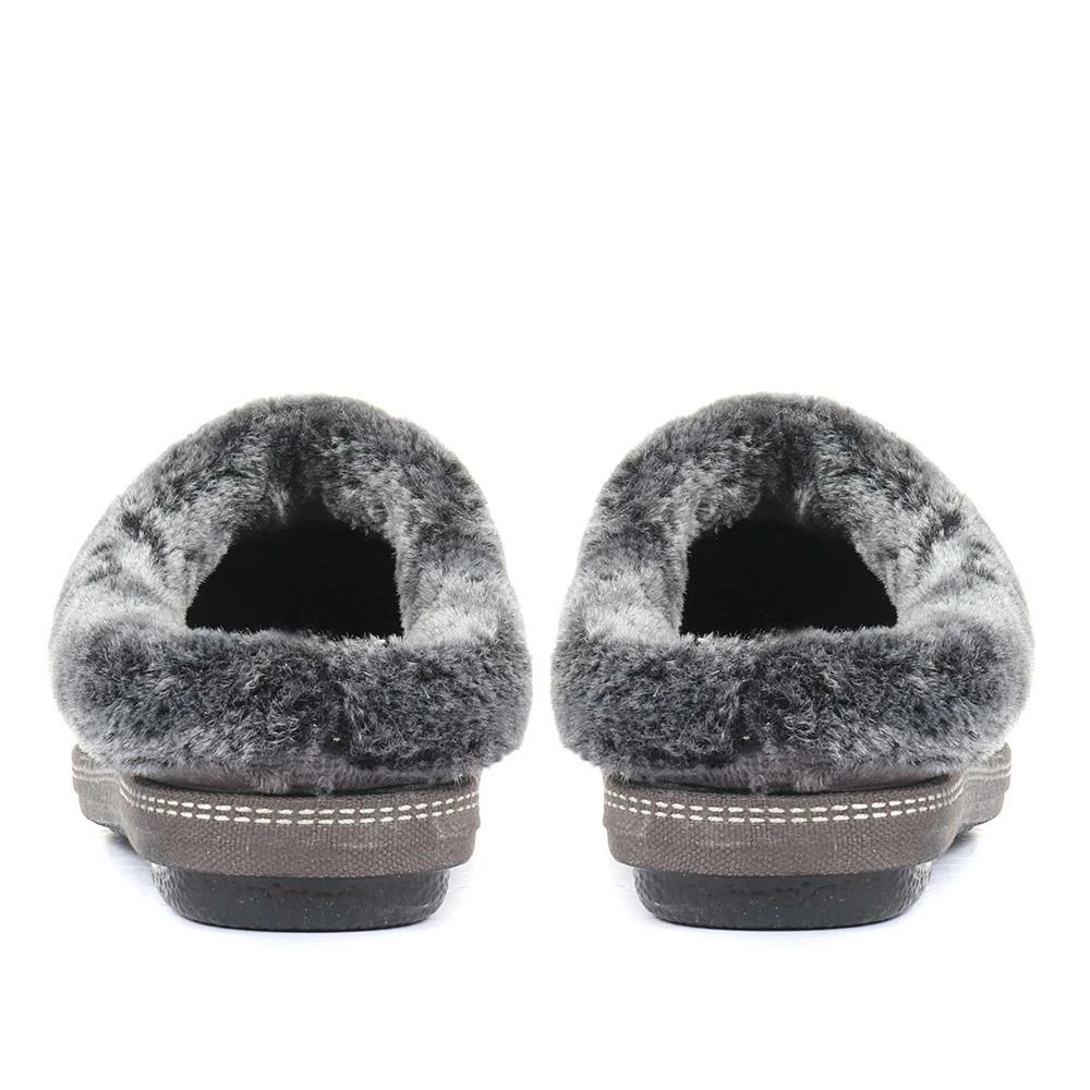 Pavers Faux Fur Trimmed Mule Slippers - RELAX34011 / 320 661 10 Pavers Faux Fur Trimmed Mule Slippers - RELAX34011 / 320 661