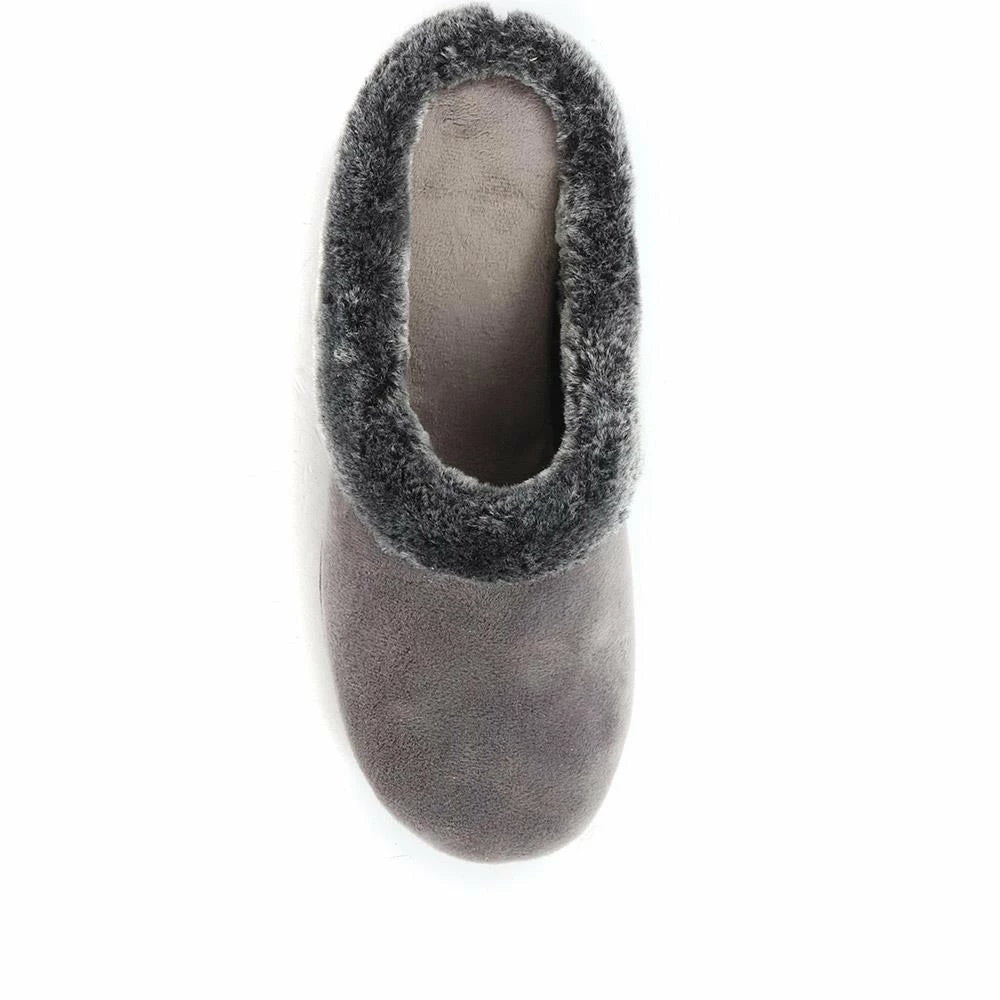 Pavers Faux Fur Trimmed Mule Slippers - RELAX34011 / 320 661 11 Pavers Faux Fur Trimmed Mule Slippers - RELAX34011 / 320 661