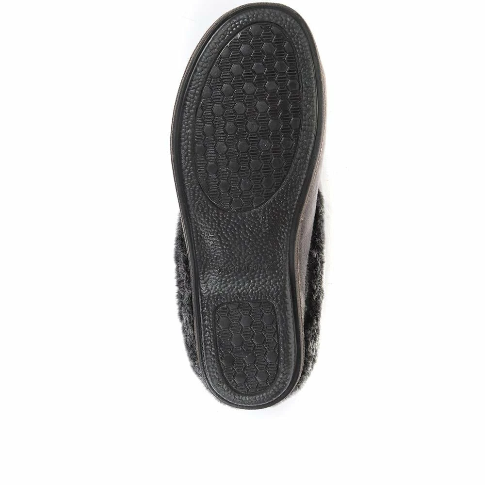 Pavers Faux Fur Trimmed Mule Slippers - RELAX34011 / 320 661 12 Pavers Faux Fur Trimmed Mule Slippers - RELAX34011 / 320 661