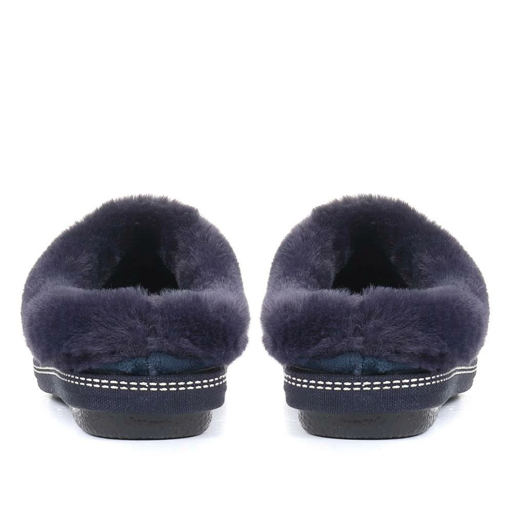 Pavers Faux Fur Trimmed Mule Slippers - RELAX34011 / 320 661 14 Pavers Faux Fur Trimmed Mule Slippers - RELAX34011 / 320 661