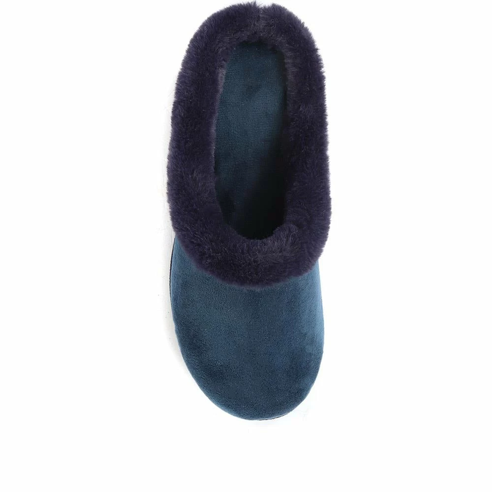 Pavers Faux Fur Trimmed Mule Slippers - RELAX34011 / 320 661 15 Pavers Faux Fur Trimmed Mule Slippers - RELAX34011 / 320 661