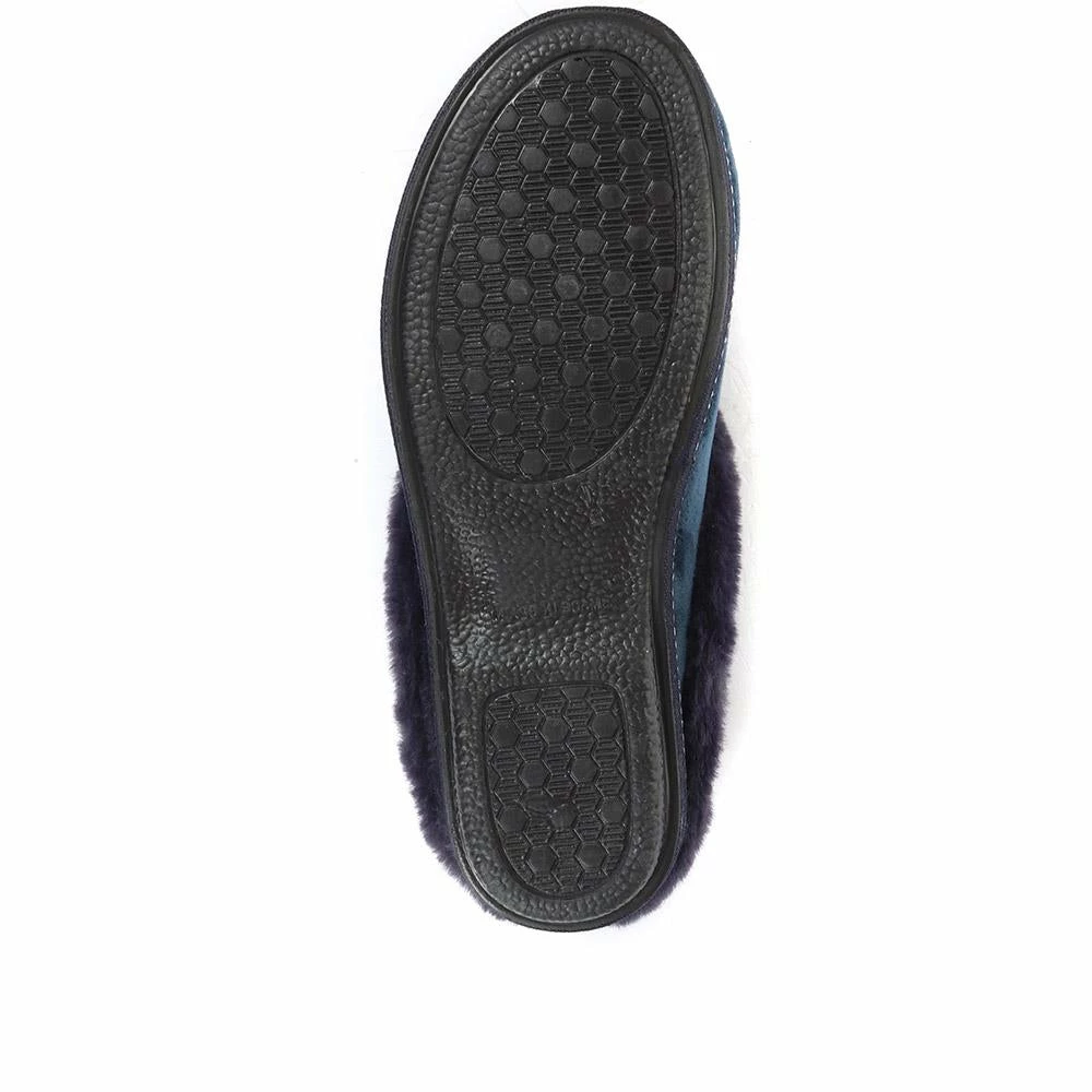 Pavers Faux Fur Trimmed Mule Slippers - RELAX34011 / 320 661 16 Pavers Faux Fur Trimmed Mule Slippers - RELAX34011 / 320 661