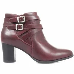 Bellissimo Ladies Black Block Heel Ankle Boots - BELTRE34011 / 320 396 / 320 396