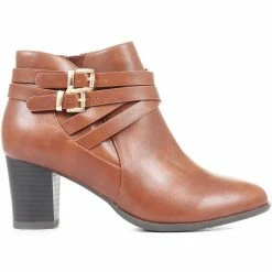 Bellissimo Ladies Black Block Heel Ankle Boots - BELTRE34011 / 320 396 / 320 396