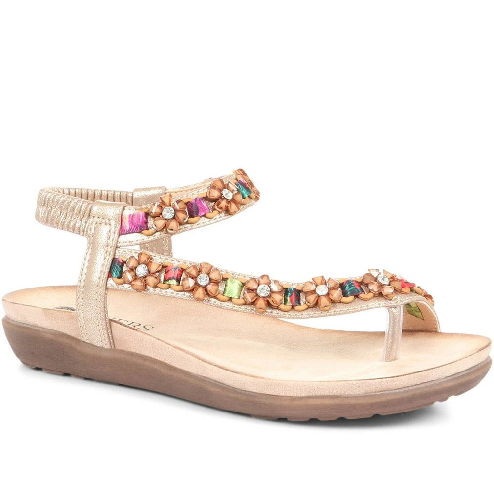 Pavers Embellished Toe Post Sandals - BAIZH33069 / 321 117 1 Pavers Embellished Toe Post Sandals - BAIZH33069 / 321 117
