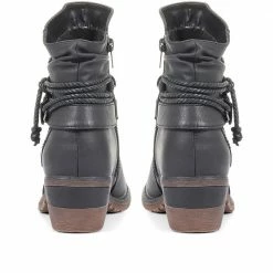 Pavers Women's Black Casual Slouch Ankle Boots - WBINS34037 / 320 448 / 320 448