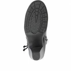 Pavers Block Heeled Faux Leather Ankle Boots - WBINS34057 / 320 456 / 320 456