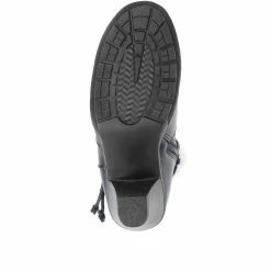 Pavers Block Heeled Faux Leather Ankle Boots - WBINS34057 / 320 456 / 320 456