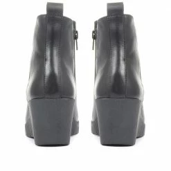 Pavers Wedge Heel Leather Ankle Boot - SERVI34001 / 320 355 Boots