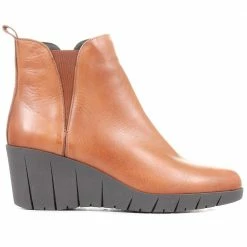 Pavers Wedge Heel Leather Ankle Boot - SERVI34001 / 320 355 Boots