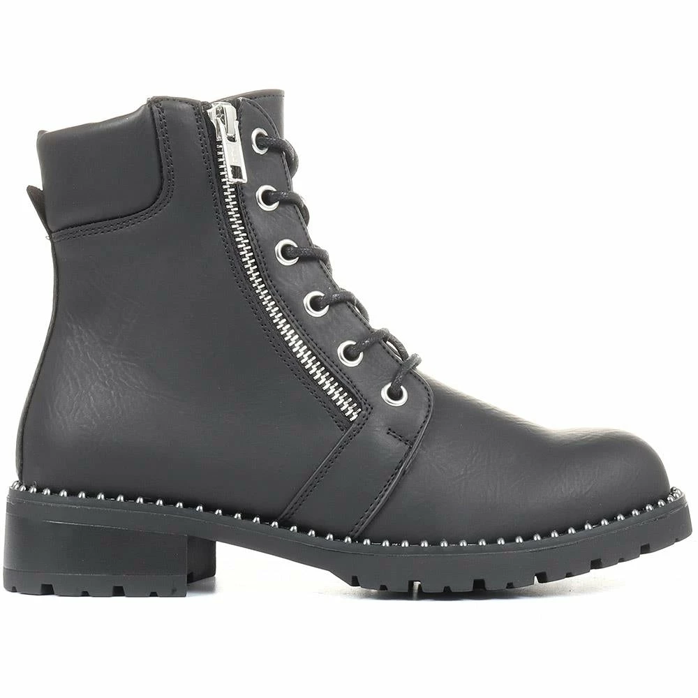 Bellissimo Lace Up Biker Boots - BELROMA34001 / 320 776 3 Bellissimo Lace Up Biker Boots - BELROMA34001 / 320 776