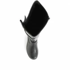 Pavers Wide Fit Ladies Tall Black Buckle Boots - WBINS34103 / 320 791 / 320 791 22 Pavers Wide Fit Ladies Tall Black Buckle Boots - WBINS34103 / 320 791 / 320 791