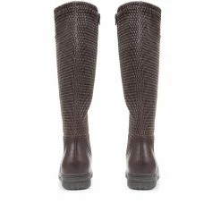Pavers Knee High Boots With Stretch Calf - WBINS34147 / 320 784