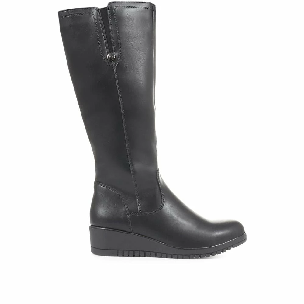 Pavers Wide Fit Women's Knee High Wedge Boots - WLIG34013 / 320 573 / 320 573 3 Pavers Wide Fit Women's Knee High Wedge Boots - WLIG34013 / 320 573 / 320 573