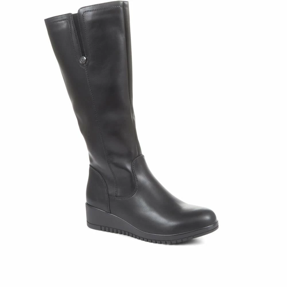 Pavers Wide Fit Women's Knee High Wedge Boots - WLIG34013 / 320 573 / 320 573 2 Pavers Wide Fit Women's Knee High Wedge Boots - WLIG34013 / 320 573 / 320 573
