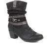 Pavers Block Heel Calf Boots - WBINS34049 / 320 453