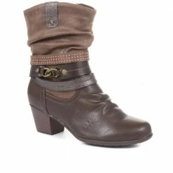 Pavers Block Heel Calf Boots - WBINS34049 / 320 453