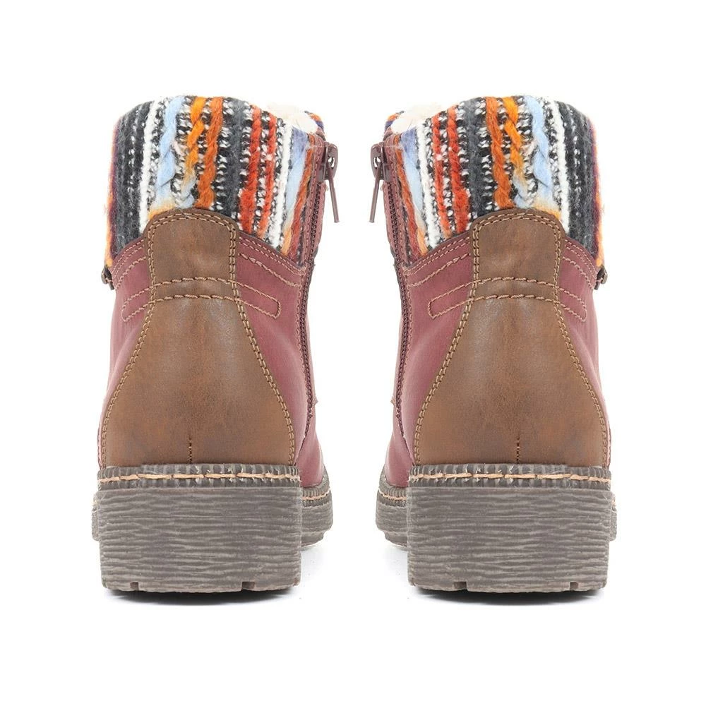 Pavers Lace Up Knitted Cuff Ankle Boots - WBINS34191 / 320 778 / 320 778 6 Pavers Lace Up Knitted Cuff Ankle Boots - WBINS34191 / 320 778 / 320 778