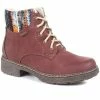 Pavers Lace Up Knitted Cuff Ankle Boots - WBINS34191 / 320 778 / 320 778