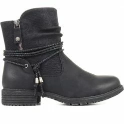 Pavers Ladies Slouch Ankle Boots With Rope Detail - WOIL34041 / 321 079 / 321 079