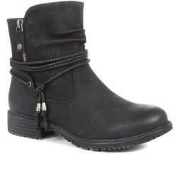Pavers Ladies Slouch Ankle Boots With Rope Detail - WOIL34041 / 321 079 / 321 079