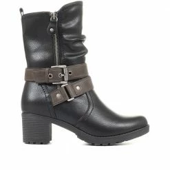 Pavers Ladies Black Slouch Ankle Boots - WBINS34061 / 320 458 / 320 458