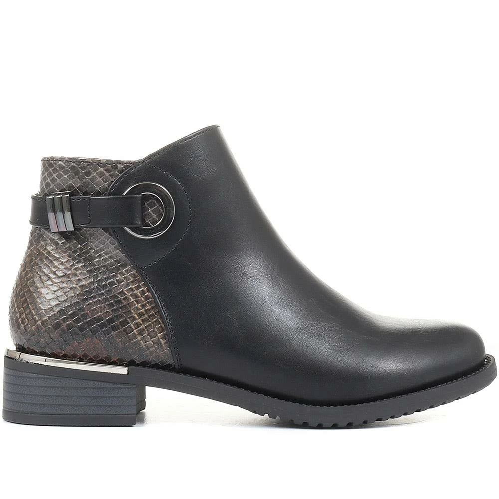 Bellissimo Animal Print Ankle Boots - BELWOIL34025 / 320 407 4 Bellissimo Animal Print Ankle Boots - BELWOIL34025 / 320 407