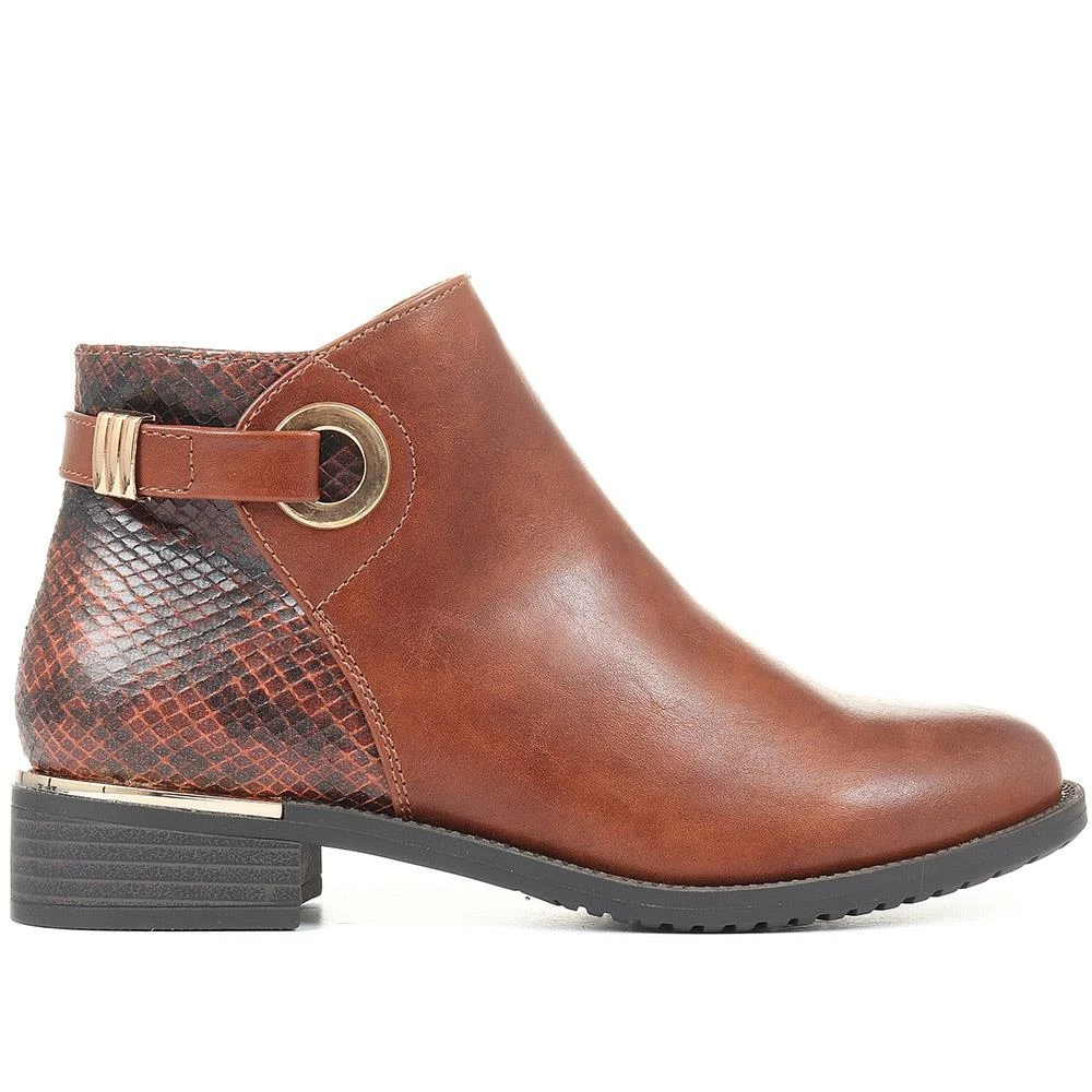 Bellissimo Animal Print Ankle Boots - BELWOIL34025 / 320 407 8 Bellissimo Animal Print Ankle Boots - BELWOIL34025 / 320 407