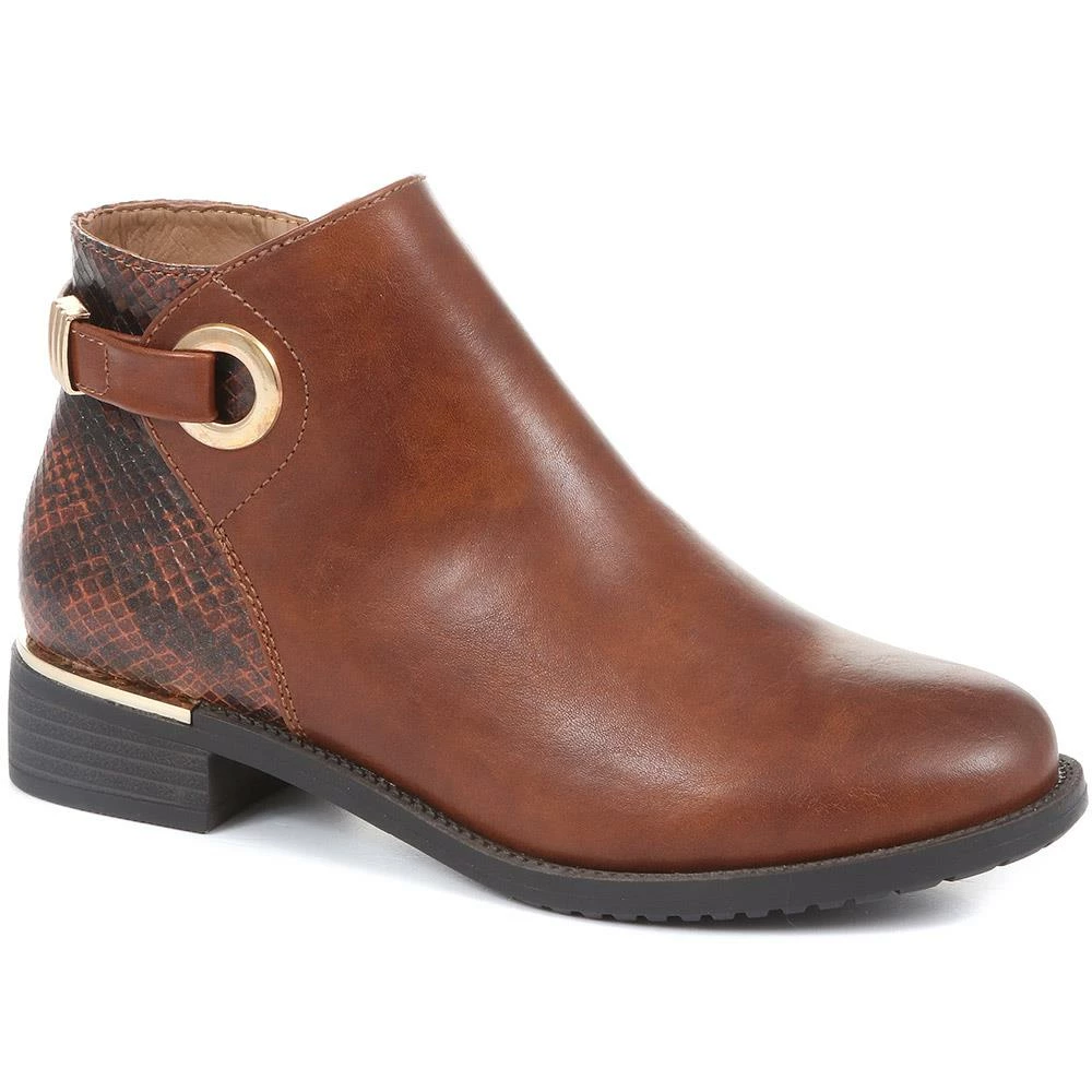 Bellissimo Animal Print Ankle Boots - BELWOIL34025 / 320 407 3 Bellissimo Animal Print Ankle Boots - BELWOIL34025 / 320 407