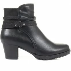 Pavers Women's Casual Black Slouch Ankle Boots - WOIL34023 / 320 406 / 320 406