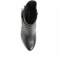 Bellissimo Ladies Black Heeled Leather Ankle Boots - BELBOT34009 / 320 445 / 320 445