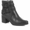 Bellissimo Ladies Black Heeled Leather Ankle Boots - BELBOT34009 / 320 445 / 320 445