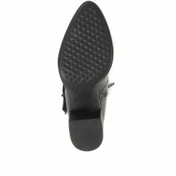 Bellissimo Ladies Black Heeled Leather Ankle Boots - BELBOT34009 / 320 445 / 320 445