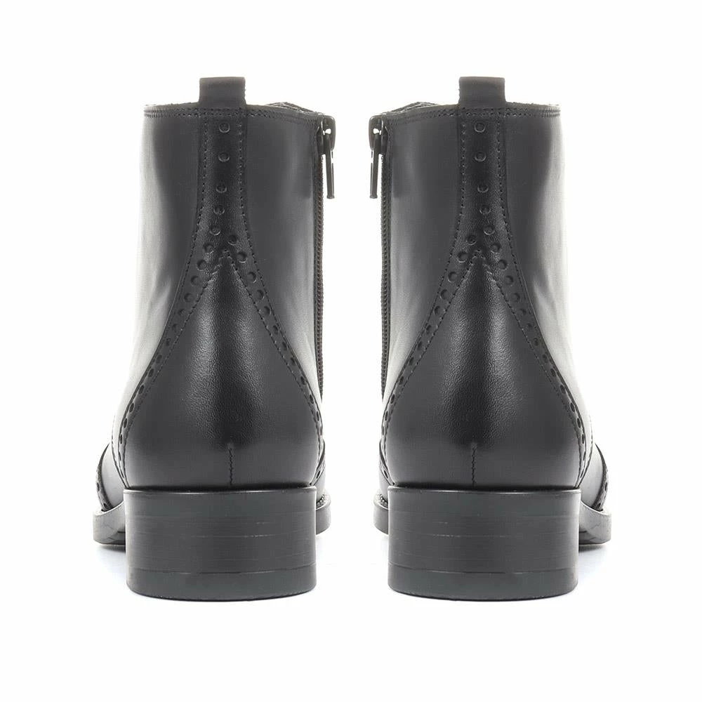 Bellissimo Women's Heeled Leather Zip Ankle Boots - BELITAR34013 / 320 423 / 320 423 3 Bellissimo Women's Heeled Leather Zip Ankle Boots - BELITAR34013 / 320 423 / 320 423