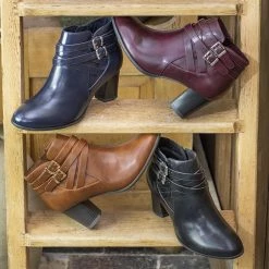 Bellissimo Ladies Black Block Heel Ankle Boots - BELTRE34011 / 320 396 / 320 396