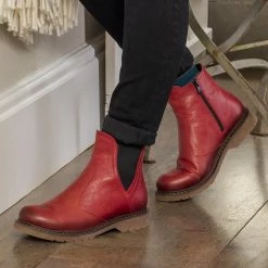 Bellissimo Ladies Green Leather Chelsea Boots - BELYNR32003 / 319 175 / 319 175