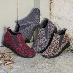 Fly Flot Leopard Print Chelsea Boots - FLY30000 / 315 741 / 315 741 Wide Fit