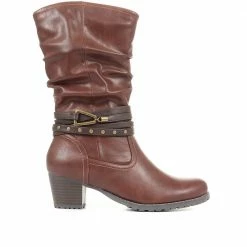 Pavers Brown Mid-Calf Low Heeled Boots - PLAN34001 / 320 564 / 320 564 8 Pavers Brown Mid-Calf Low Heeled Boots - PLAN34001 / 320 564 / 320 564