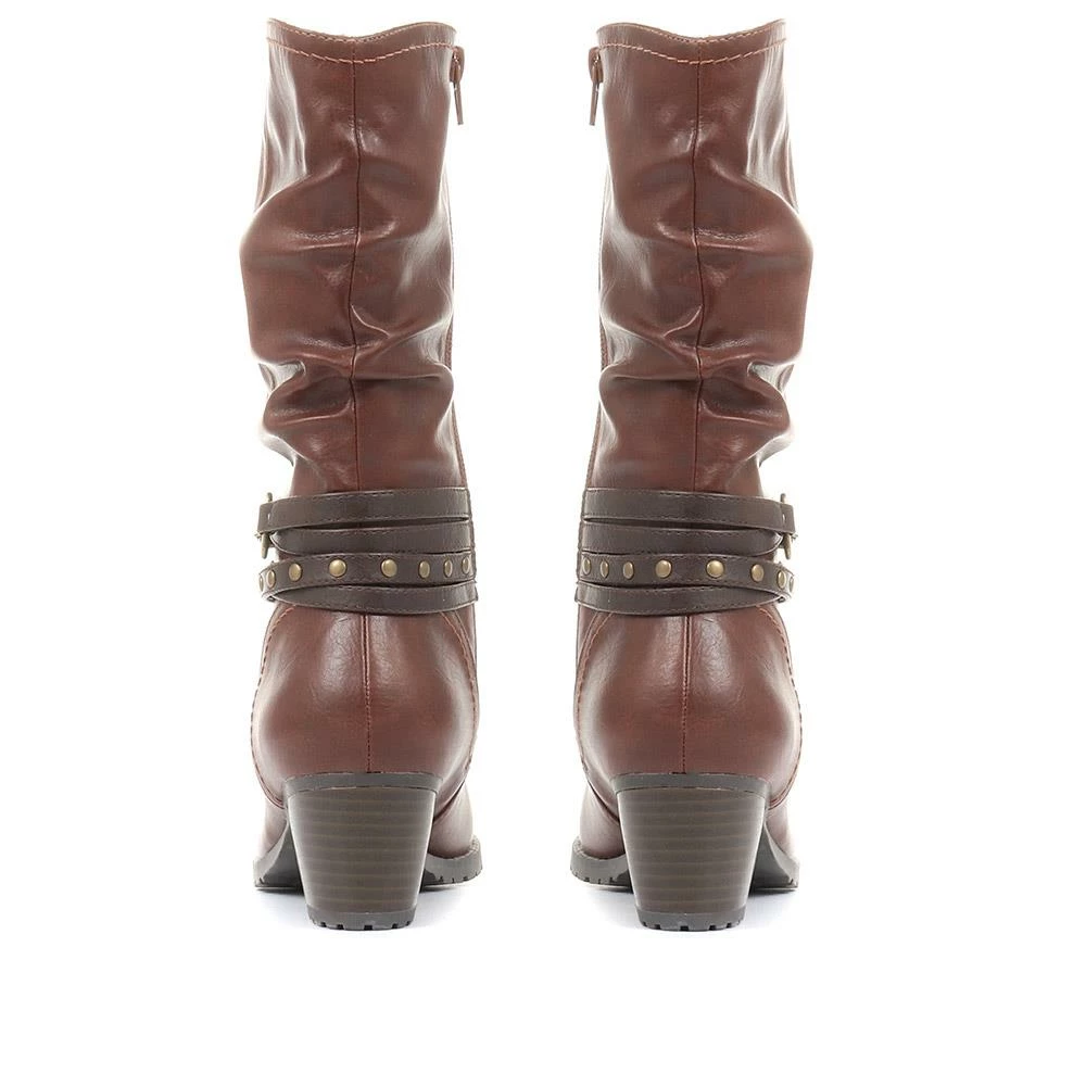 Pavers Brown Mid-Calf Low Heeled Boots - PLAN34001 / 320 564 / 320 564 4 Pavers Brown Mid-Calf Low Heeled Boots - PLAN34001 / 320 564 / 320 564