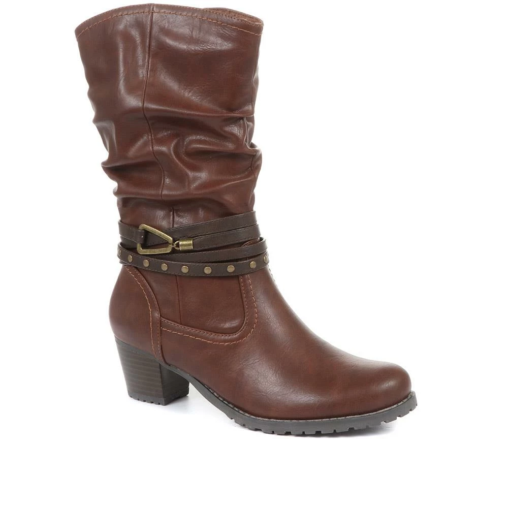 Pavers Brown Mid-Calf Low Heeled Boots - PLAN34001 / 320 564 / 320 564 2 Pavers Brown Mid-Calf Low Heeled Boots - PLAN34001 / 320 564 / 320 564