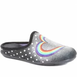 Pavers Novelty Rainbow Heart Slippers - RELAX34015 / 321 240