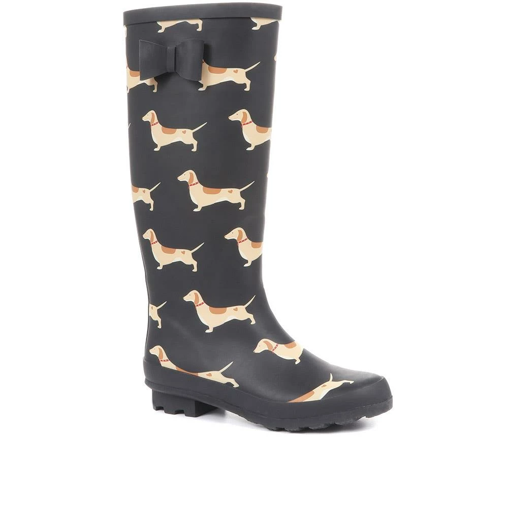 Pavers Dog Print Wellington Boots - JDE34005 / 321 040 1 Pavers Dog Print Wellington Boots - JDE34005 / 321 040