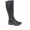 Pavers Black Knee High Buckle Boots - WBINS34213 / 320 941 / 320 941